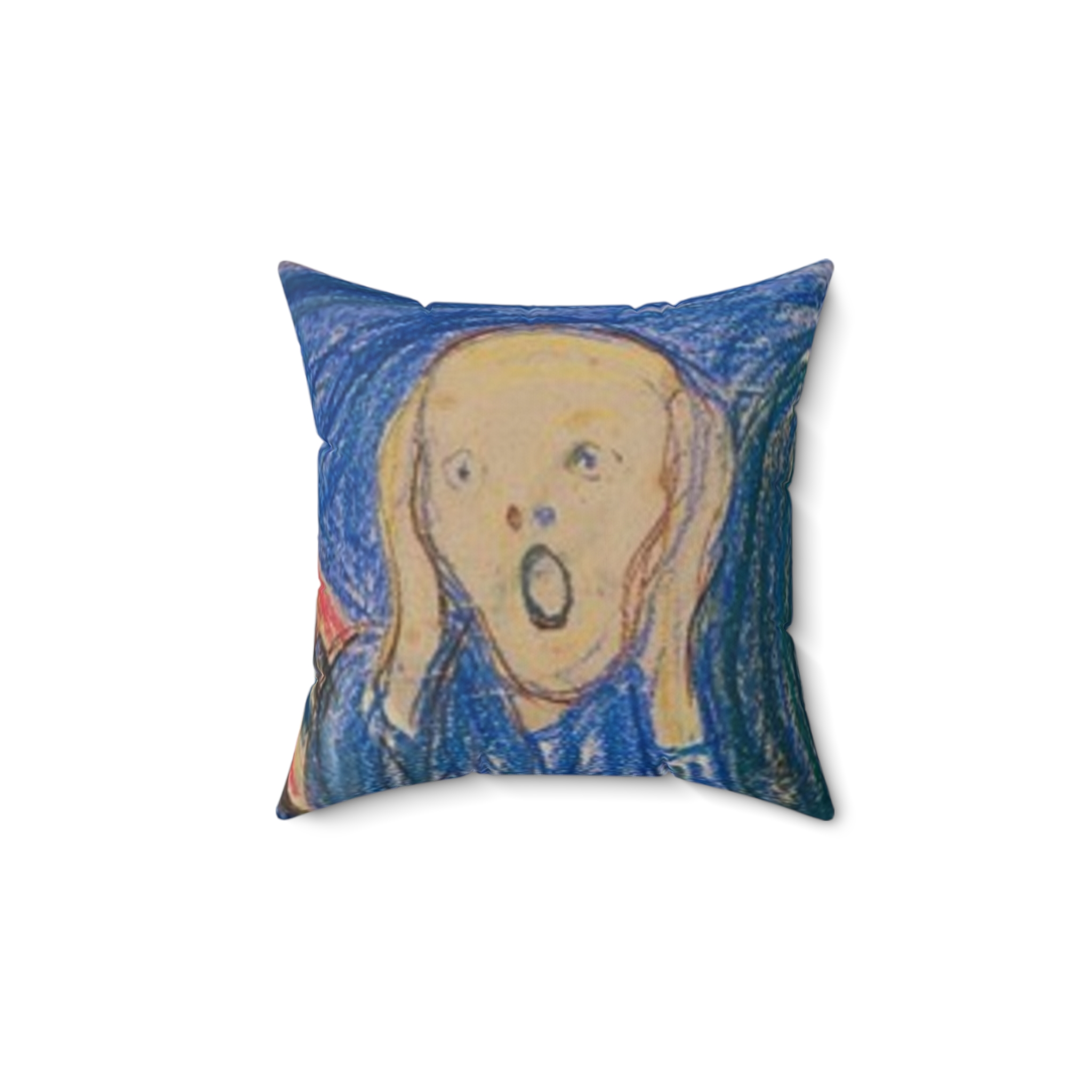 The Scream (1895) - Square Throw Pillow