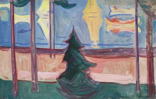 Beach Landscape with Trees and Boats (1905–1906)