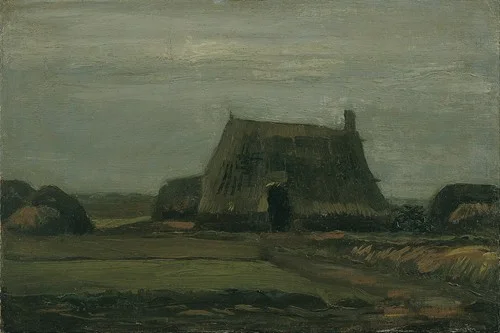 Farm with stacks of peat (1883)