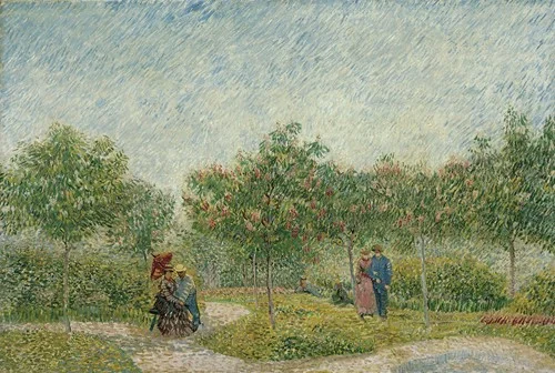 Garden in Montmarte with lovers (1887)