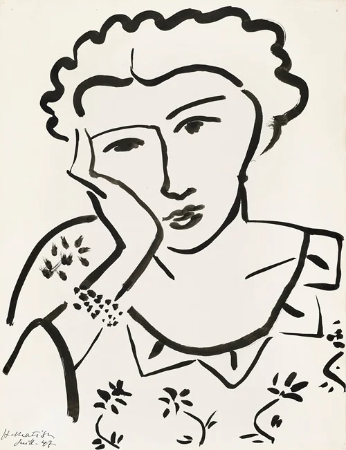 Jeune fille accoudée (1947)