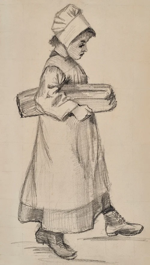 Jong meisje met een brood (Young Girl with a Loaf of Bread) (1882)