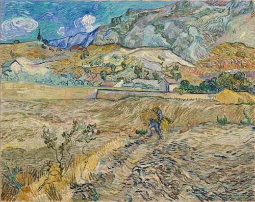 Landscape at Saint-Rémy (Enclosed Field with Peasant) (1889)