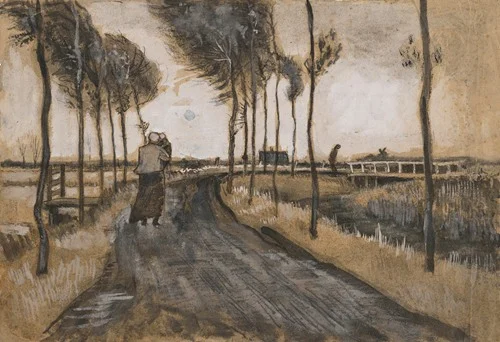 Landschap met Lopende Vrouw (1883)