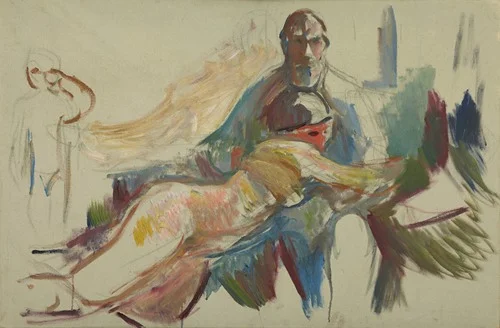 Old Man with Naked Woman on his Lap (1913–15)
