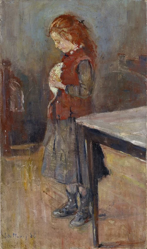 Redhaired Girl With White Rat (1886)