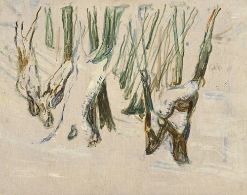Rugged Trunks in Snow (1923–25)