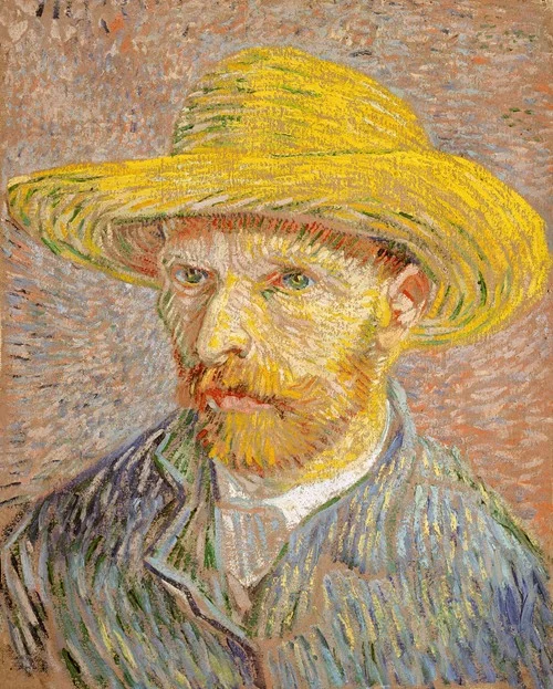 Self-Portrait with a Straw Hat (1887)