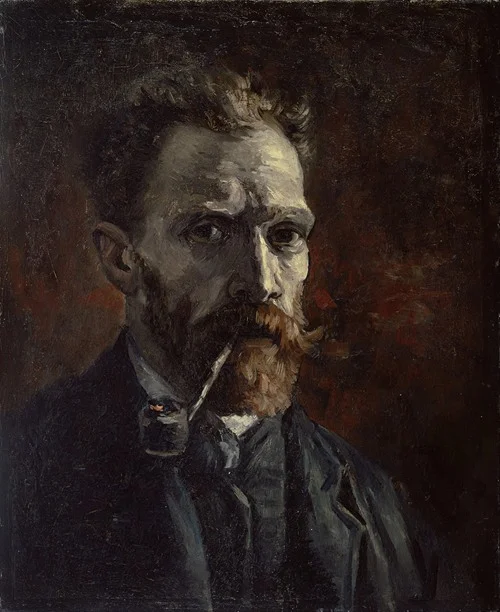 Self-portrait with pipe (1886)