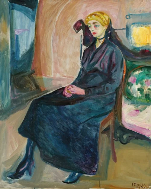 Sittende Ung Kvinne (Seated Young Woman) (1916)