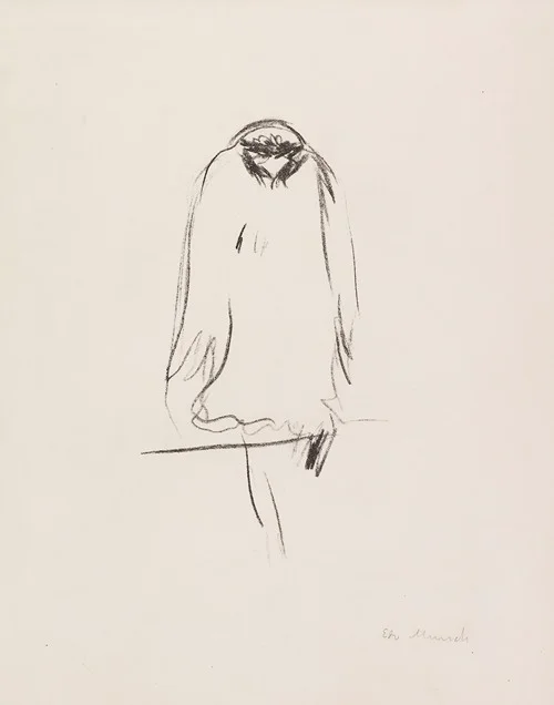 Sitzender Raubvogel. Adler (1908)