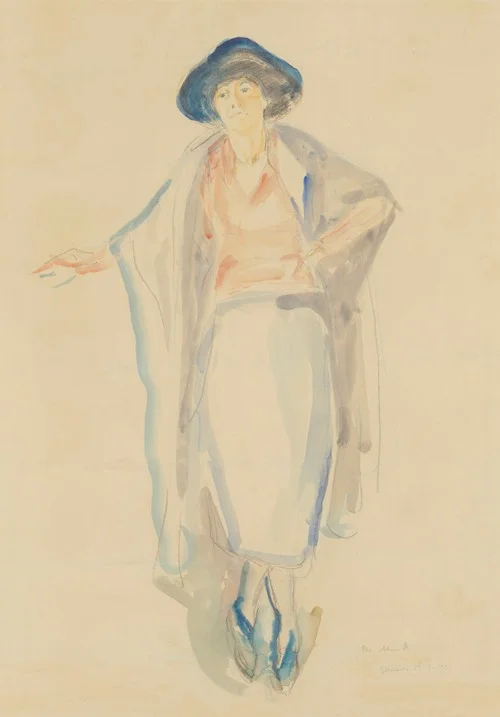 Stående kvinne med hatt (Lali Horstmann) (1921)