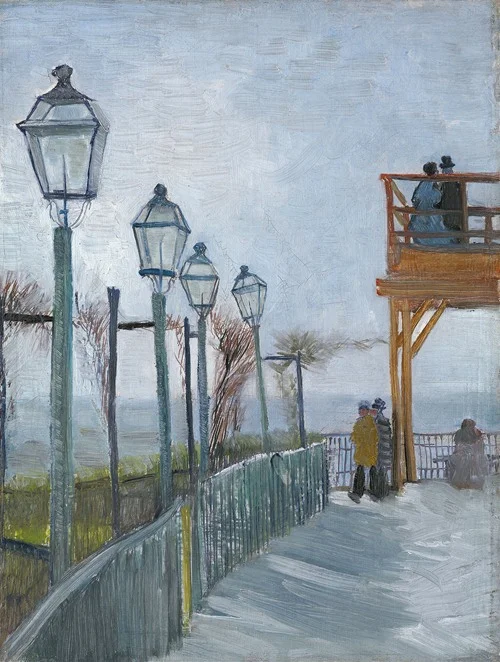 Terrace and Observation Deck at the Moulin de Blute-Fin, Montmartre (early 1887)