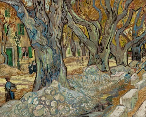 The Large Plane Trees (Road Menders at Saint-Rémy) (1889)