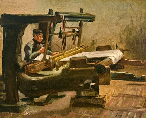 Wever naar rechts gekeerd (Weaver Facing Right) (1884)
