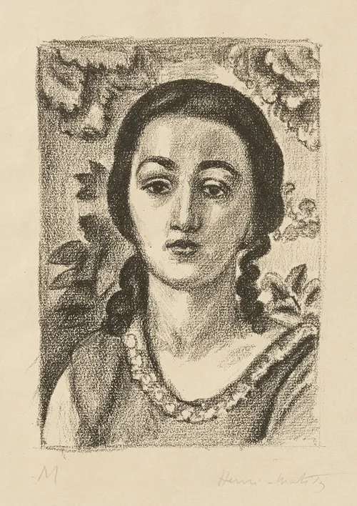 Young woman with brown curls (1924)